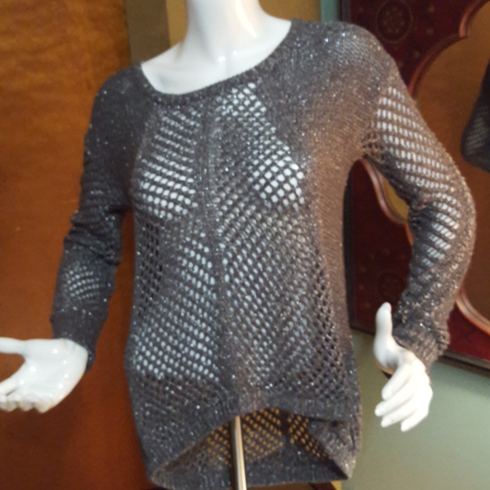- Rock & Republic Silver crochet knit